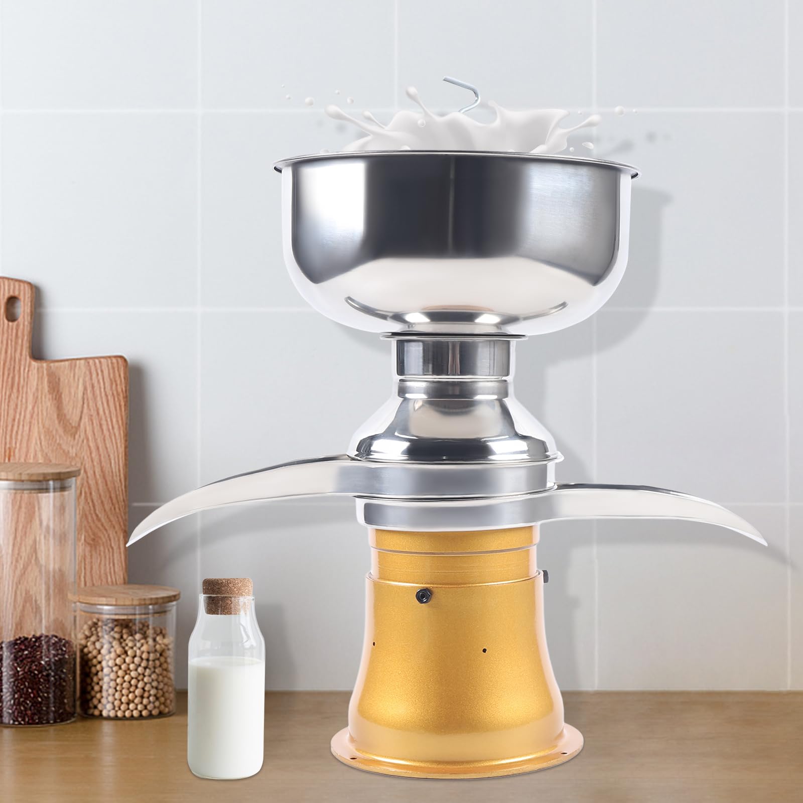 Wirówka do mleka, elektryczny separator do mleka i śmietany, 50 l/h, separator do mleka z regulowaną grubością, idealny do produkcji śmietany i odtłuszczonego mleka