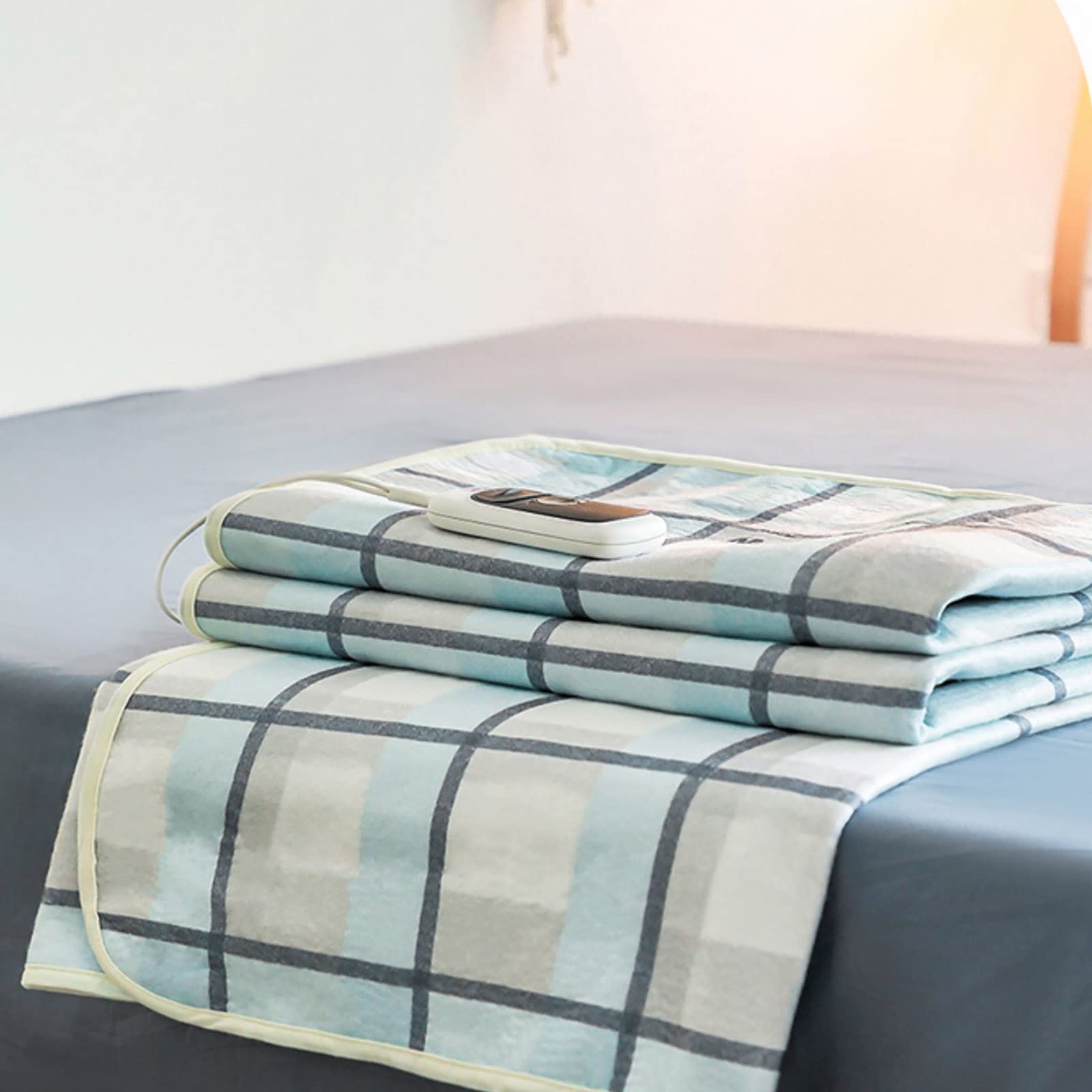 Coperta Elettrica Doppio Doppio Controllo Sicurezza Casa Controllo Temperatura Acaro Materasso Elettrico Singolo Lancio Riscaldato Coperta, Spegnimento Automatico Spegnimento Automatico