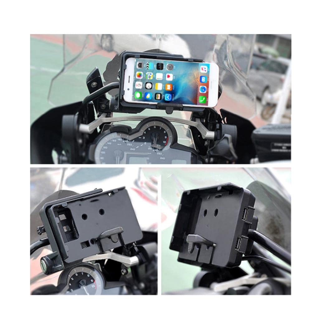 JAZZY PEARLS Motorcycle Handlebar Mobile Phone Holder Mount Stand Black for BMW R1200GS-picture-11