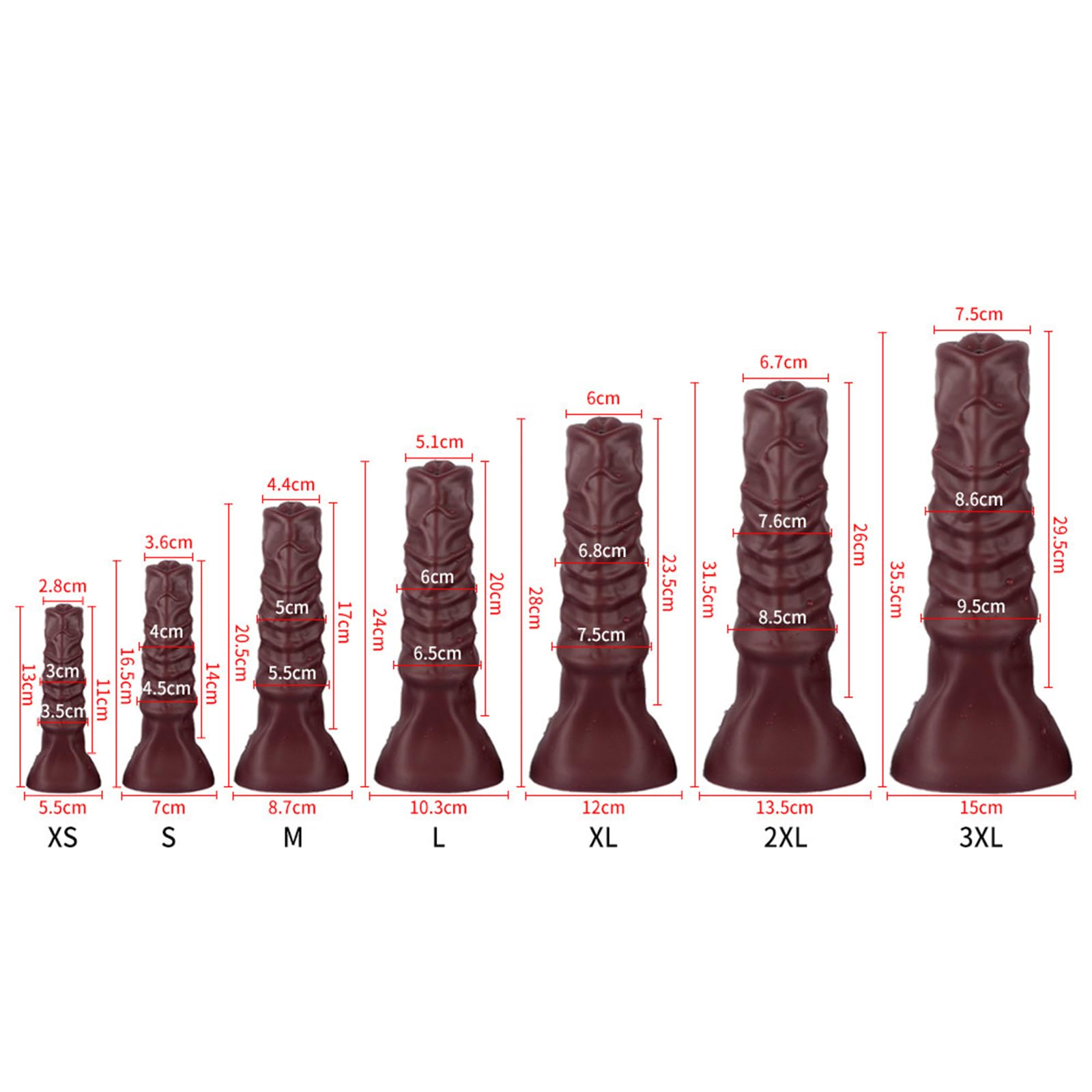 Dildo di cavallo in silicone, enorme plug anale, 7 misure, dilatatore anale da fisting, mostro di cavallo, dildo animale, grande pene, masturbatore, giocattoli sessuali for donne e uomini(