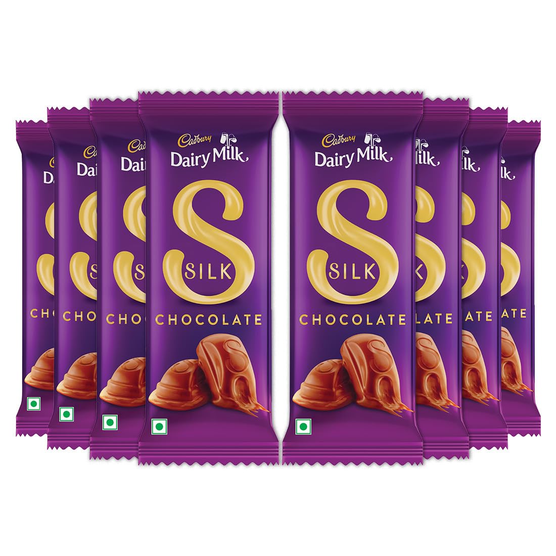 Cadbury Dairy Milk Silk Valentine's Gift Pack Chocolate Bar, 60 g (Pack of 8)