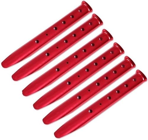 sparik disfrutar de Pack de 6color Naranja Aluminio estacas para tienda CampingViajeSenderismoMochila O otras actividades al aire última