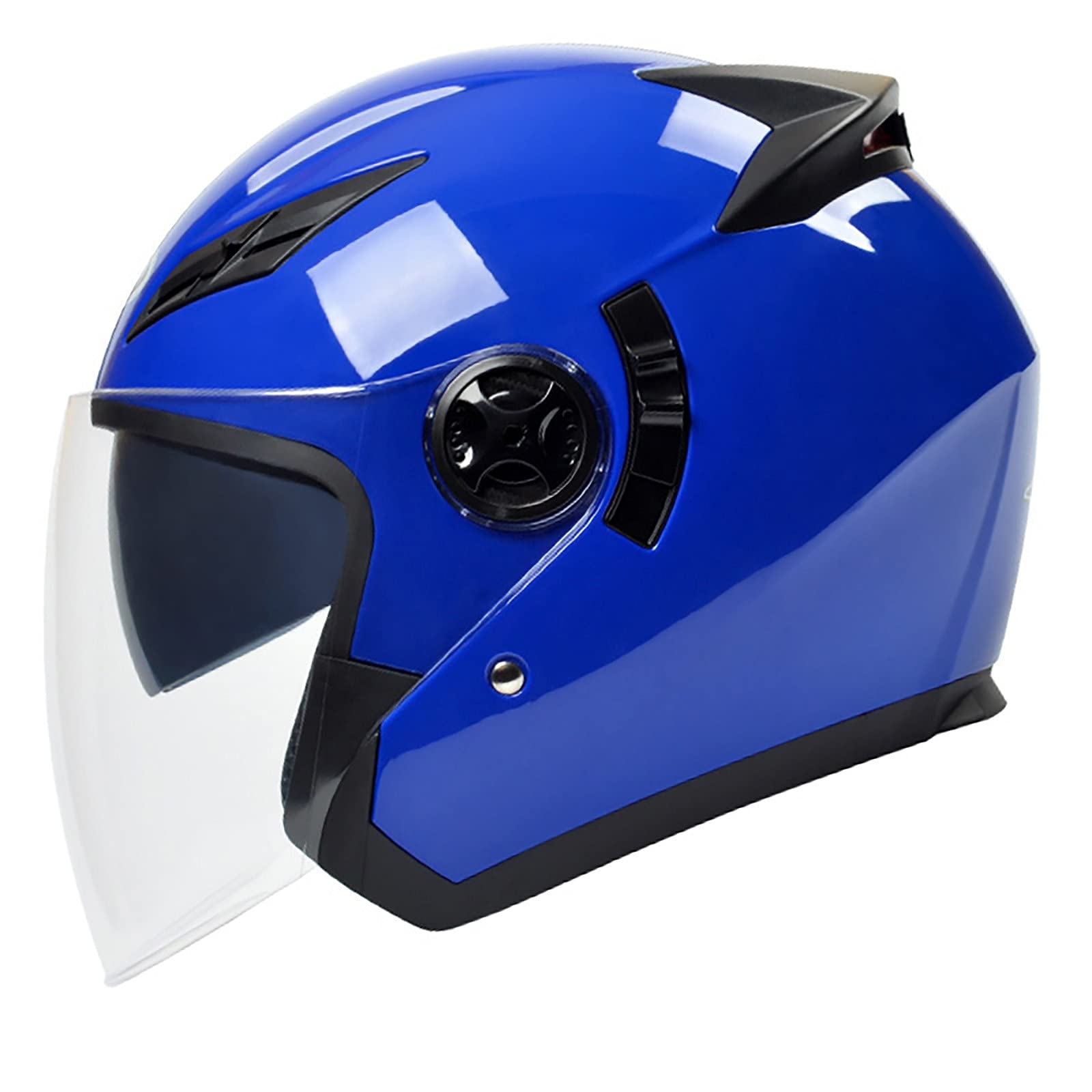 HZIH Moda Personalidad Moto Casco Abierto Verano Retro Medio Casco ECE Homologado Half-Helmet para Street Scooter Ciclomotor Vintage Style Casco Gorra para Hombres Mujeres C,54-60cm