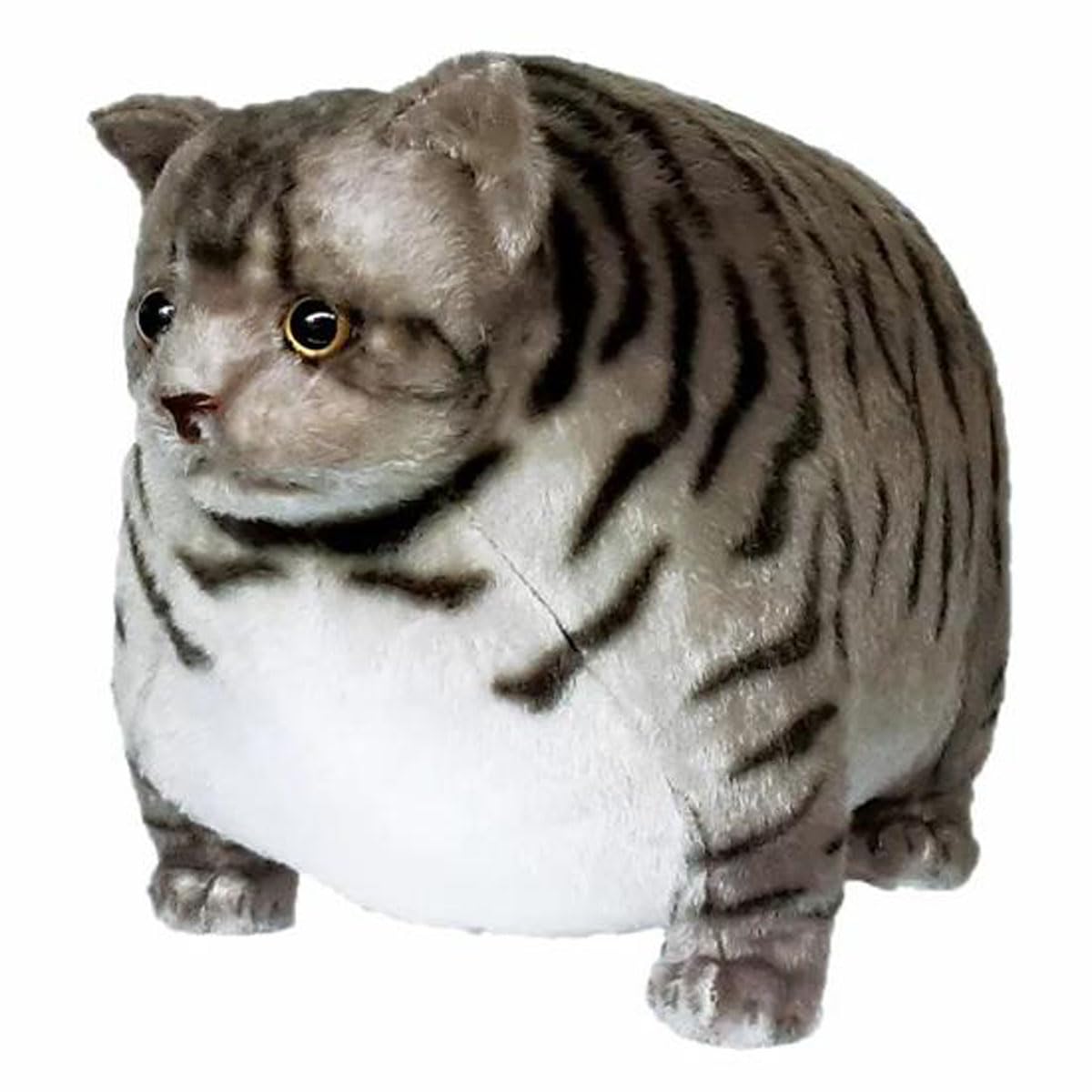 Amazon.co.jp: ふとっちぃZoo にゃんこ サバトラ ぬいぐるみ 猫 約35