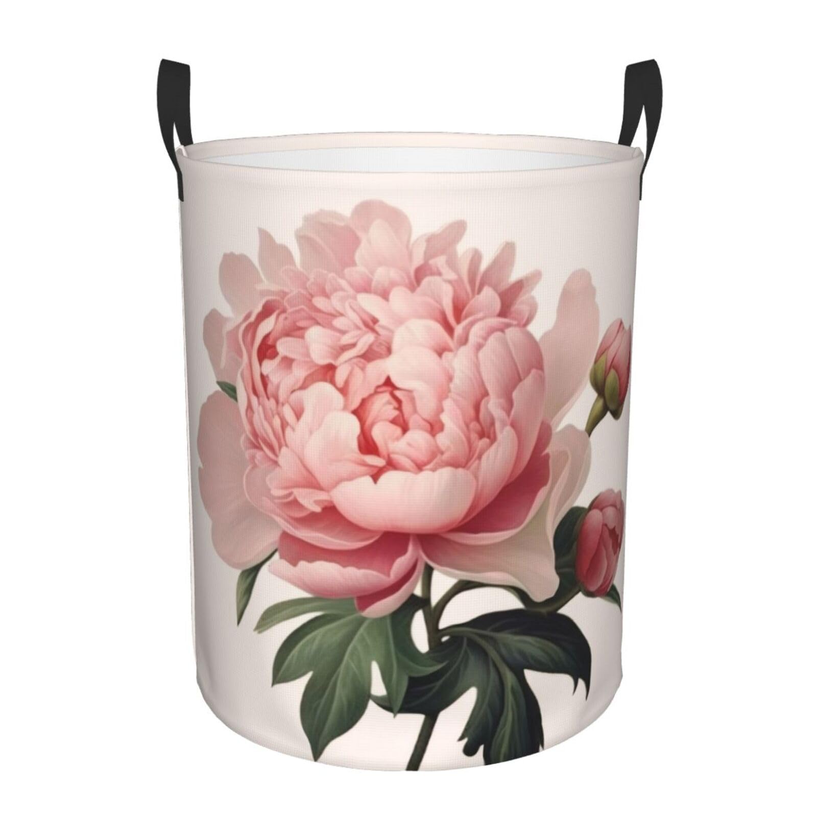 Peony - Circular Laundry Basket â€“ Waterproof, Lightweight, And Durability With Handles | Collapsible Laundry Hamper For Home Décor And Versatile Storage