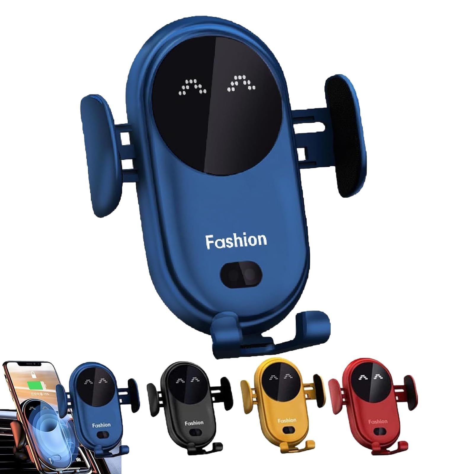 ZDOUXUAN Supporto Per Telefono Carroll Fashion, Supporto Per Telefono per Caricabatterie Wireless Auto Intelligente Carollfashion, Caricatore Del Supporto Del Telefono Cellulare Carollfashion(Blue)
