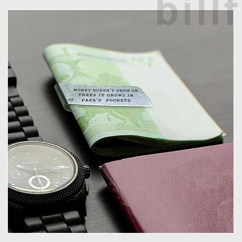 Papa Money Clip for Grandpa Fathers Day Gift for Papa Birthday Gifts for Grandpa Gifts for Men Papa Gifts from Grandkids Funny Retirement Gifts for Granddad Grandfather Money Clips for Cash3