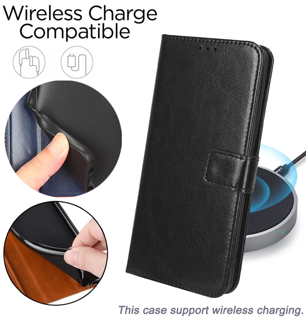Hoesje Compatibel met TCL NxtPaper 60 Ultra, RFID Block Magnetische Flip Lederen Schokbestendige Beschermhoes met Kaartsleuven, Kickstand Hoesje Compatibel met TCL NxtPaper 60 Ultra, RFID Block Magnetische Flip Lederen Schokbestendige Beschermhoes met Kaartsleuven, Kickstand