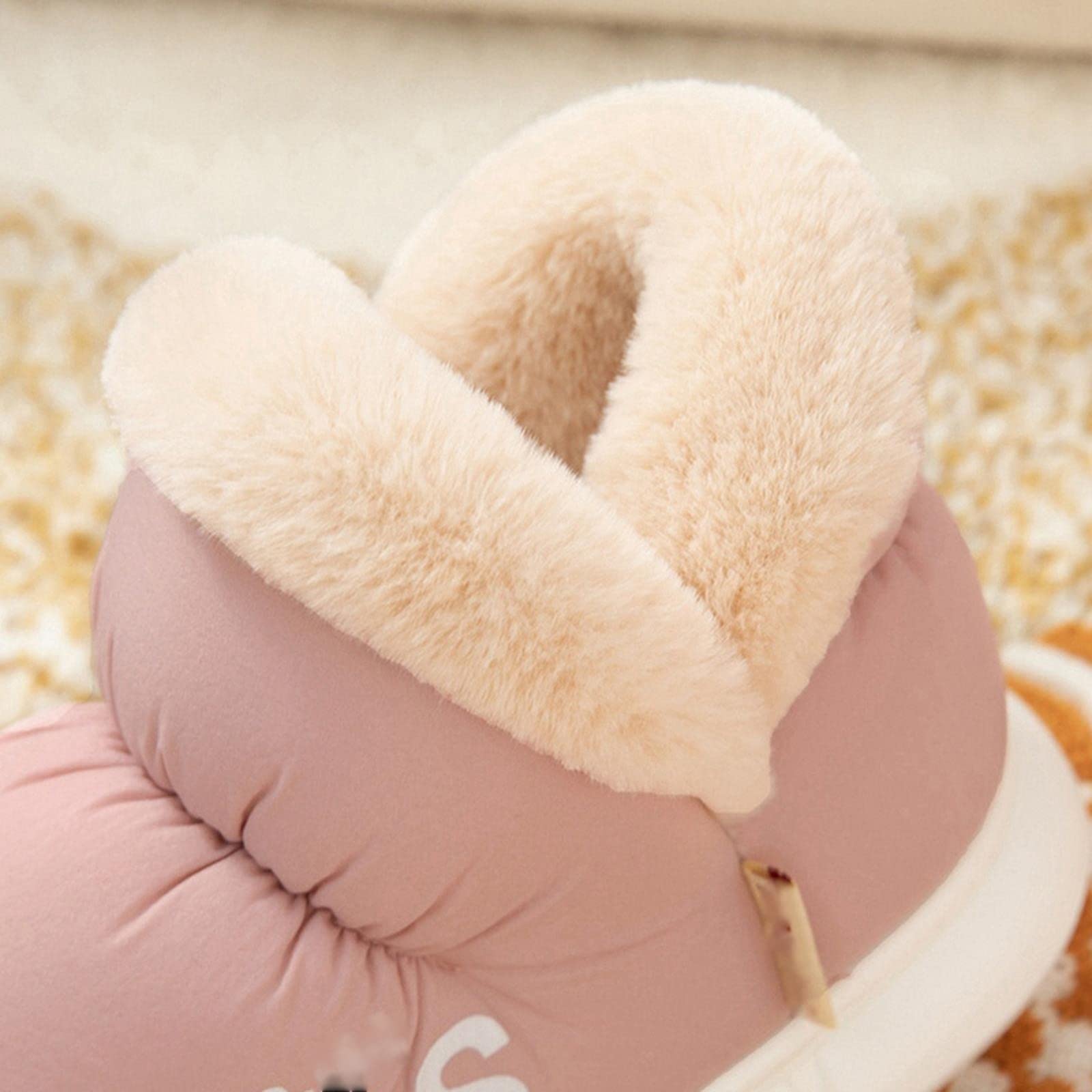 HIHELO Ciabatte Donna Invernali Peluche Inverno Da Donna Pantofole Per La Casa Pavimento Unisex Piattaforma Spessa Calzature Famme Stivali Di Cotone Caldi Coppie Pancione