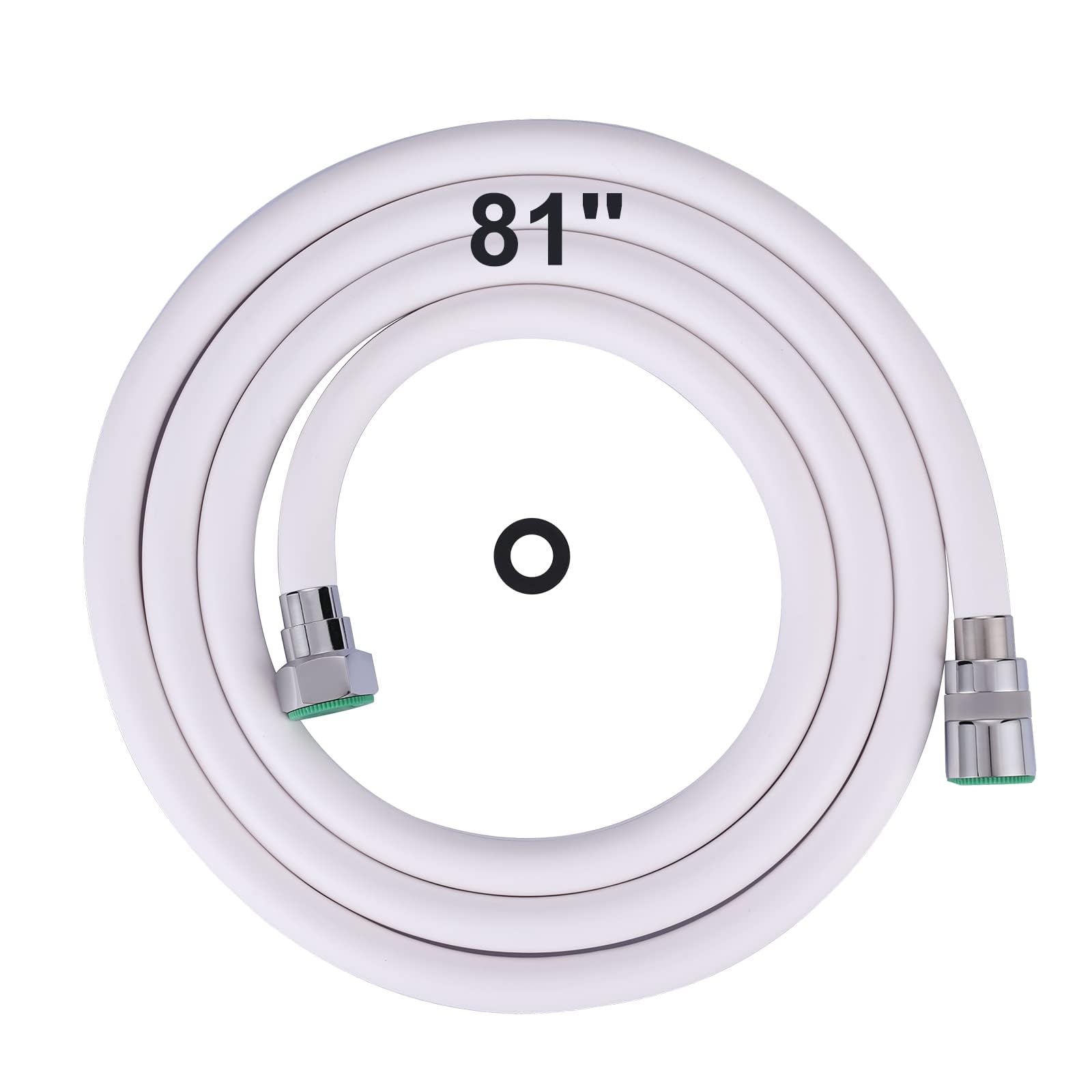 Tuyau de douche PVC blanc anti-torsion et anti-calcaire de 200 cm Aleasha