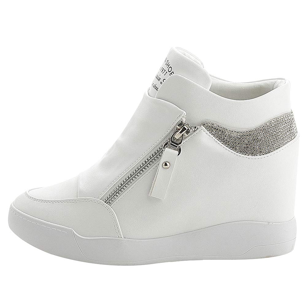 rismart Donna Zeppa Piattaforma Bootie Elegante Sneaker Scarpe