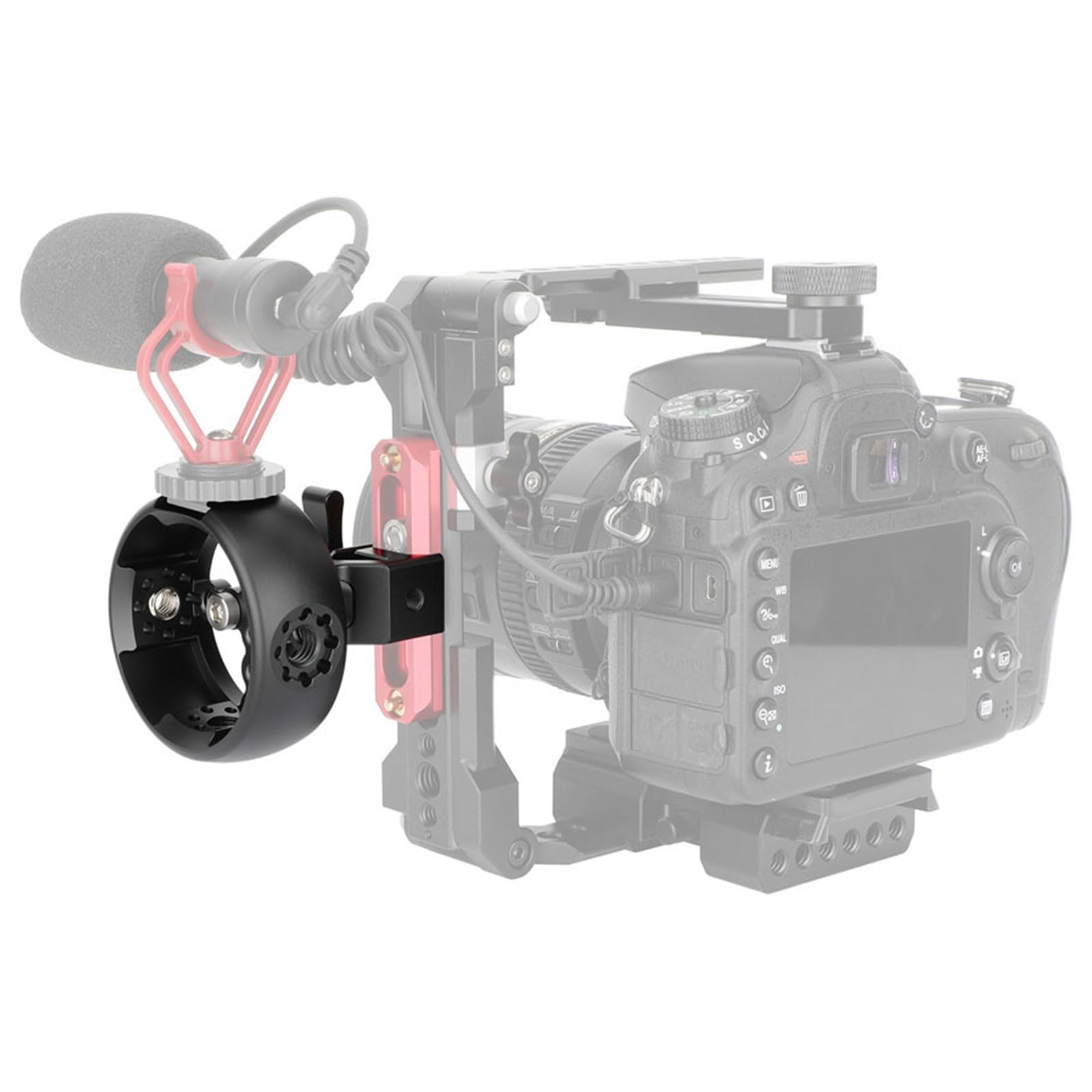 Uchwyt do montażu aparatu o wysokiej wytrzymałości aluminiowy ergonomiczny uchwyt zaciskowy uchwyt boczny 3 / 20.3 cm-16 do 1/10.2 cm-20 adapter uchwyt fotograficzny