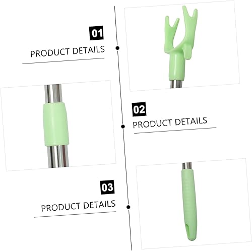 Miniatura 3 de Alipis Barra de ropa retráctil para el hogar, tenedor, longitud telescópica para necesidades de almacenamiento, ahorra energía