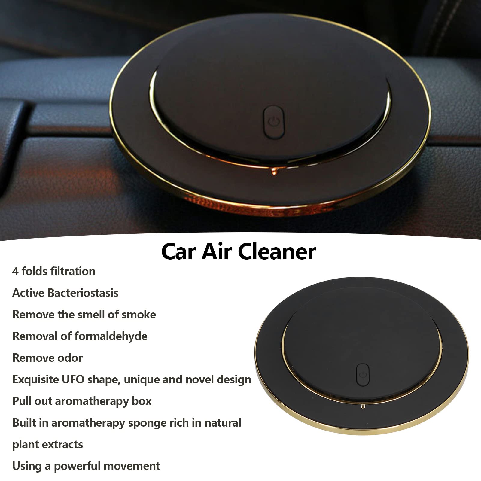 Purificadores de aire para coche, purificador de aromaterapia electrónico de iones negros USB portátil, aplicable para coche, hogar, oficina, Hotel