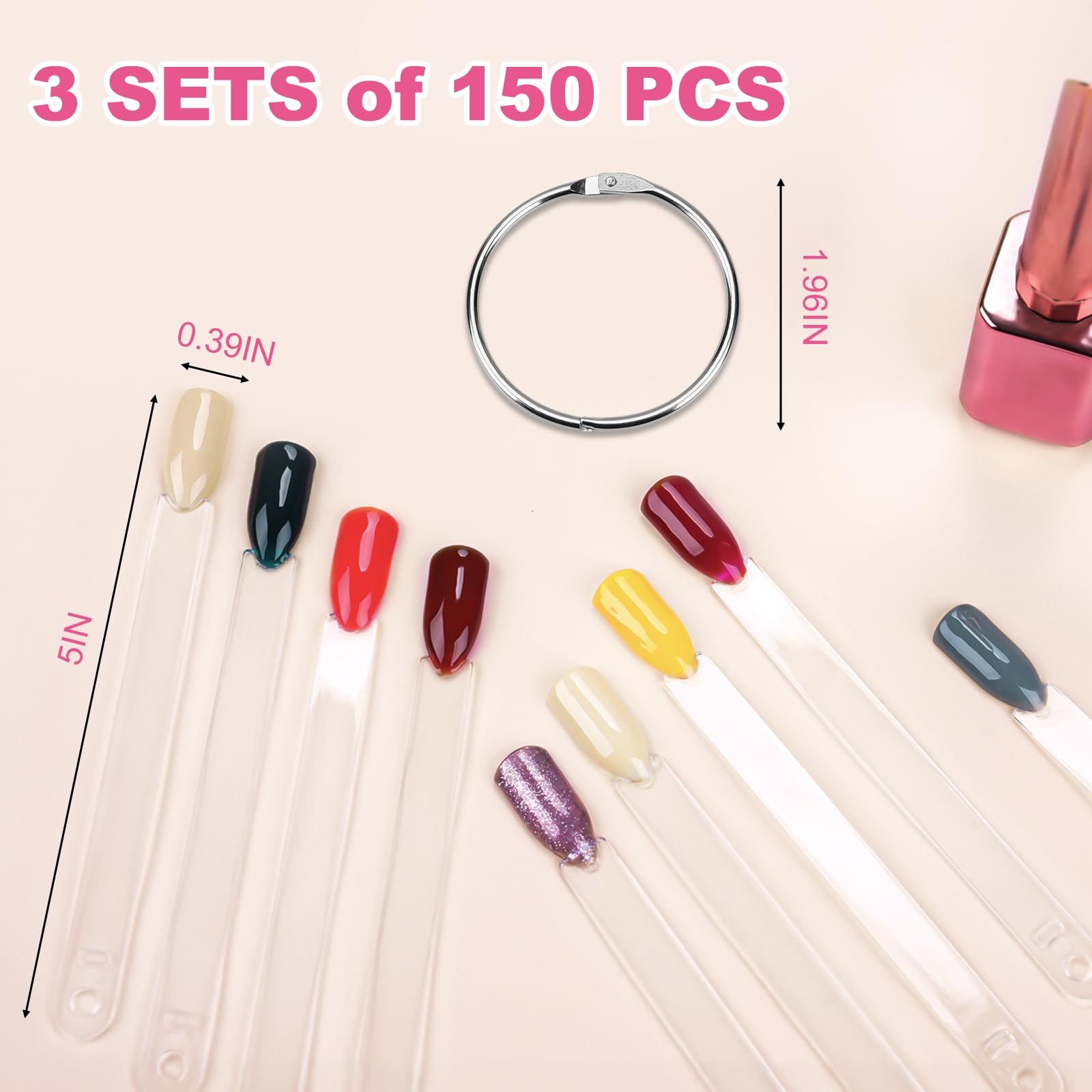 Nail Swatch Sticks - 150pcs for Nail Techs -3