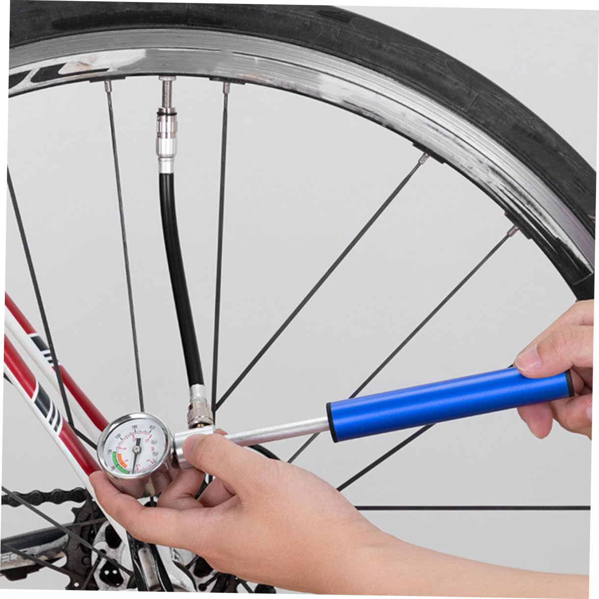 ifundom Inflador de Balones con Manómetro Bomba de Aire Portátil para Baloncesto Fútbol Voleibol y Bicicletas Inflador de Aluminio Durable y con Control de Presión