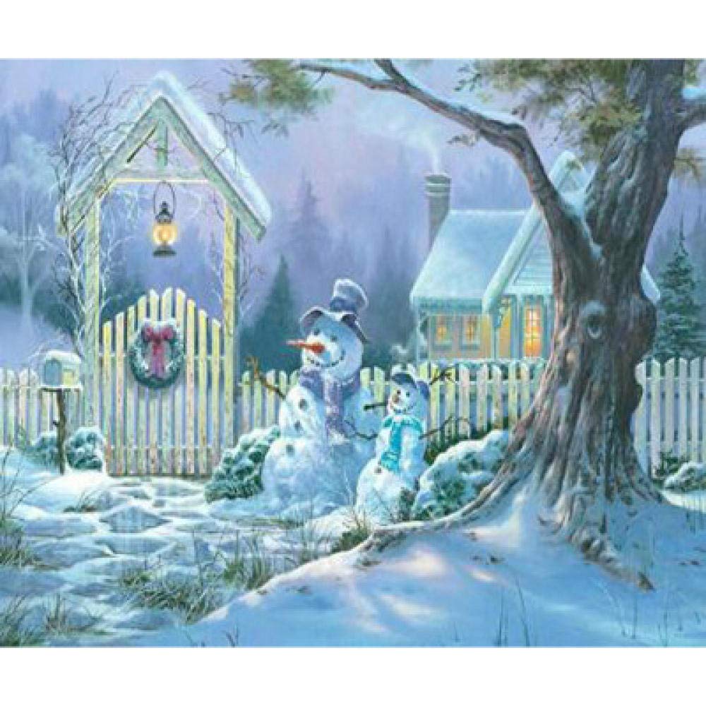 Peinture diamant 5D hiver pour décorer le salon pendant les fêtes de Noël