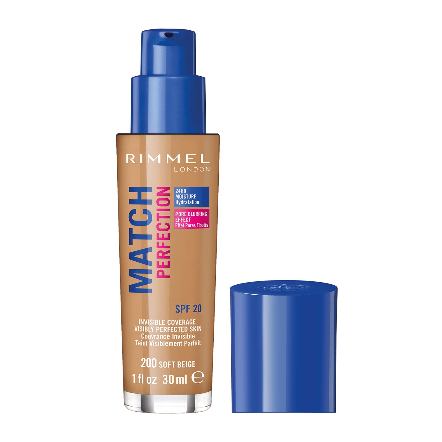 Rimmel Match Perfection Podkład do Twarzy, 200 Soft Beige, 30 ml