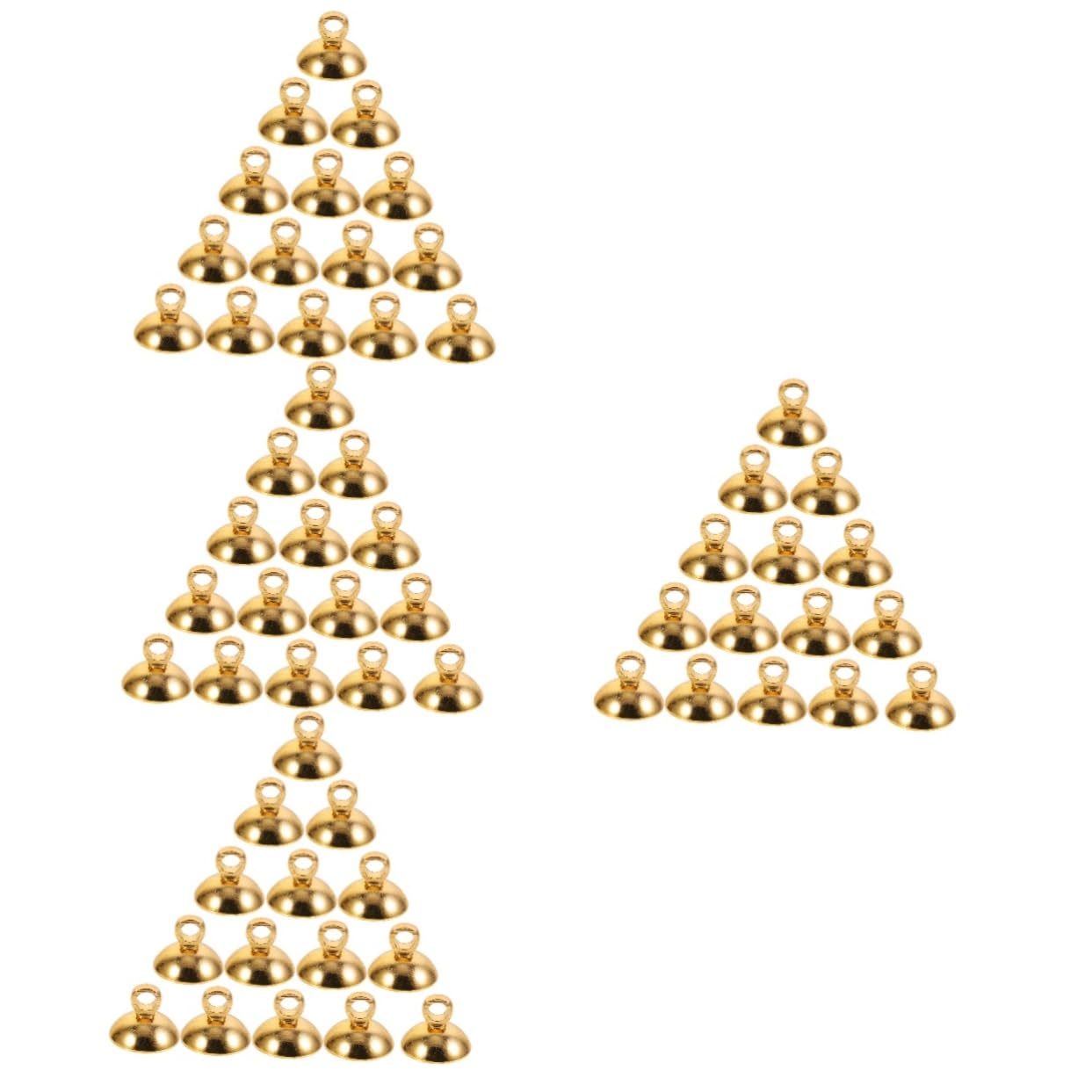 Operitacx 4sets 15pcs DIY Caps for Jewelry Making Decorative Peg for Earrings and Pendants Sturdy Bowl Shaped Design for Crafting Unique 15pcs*4