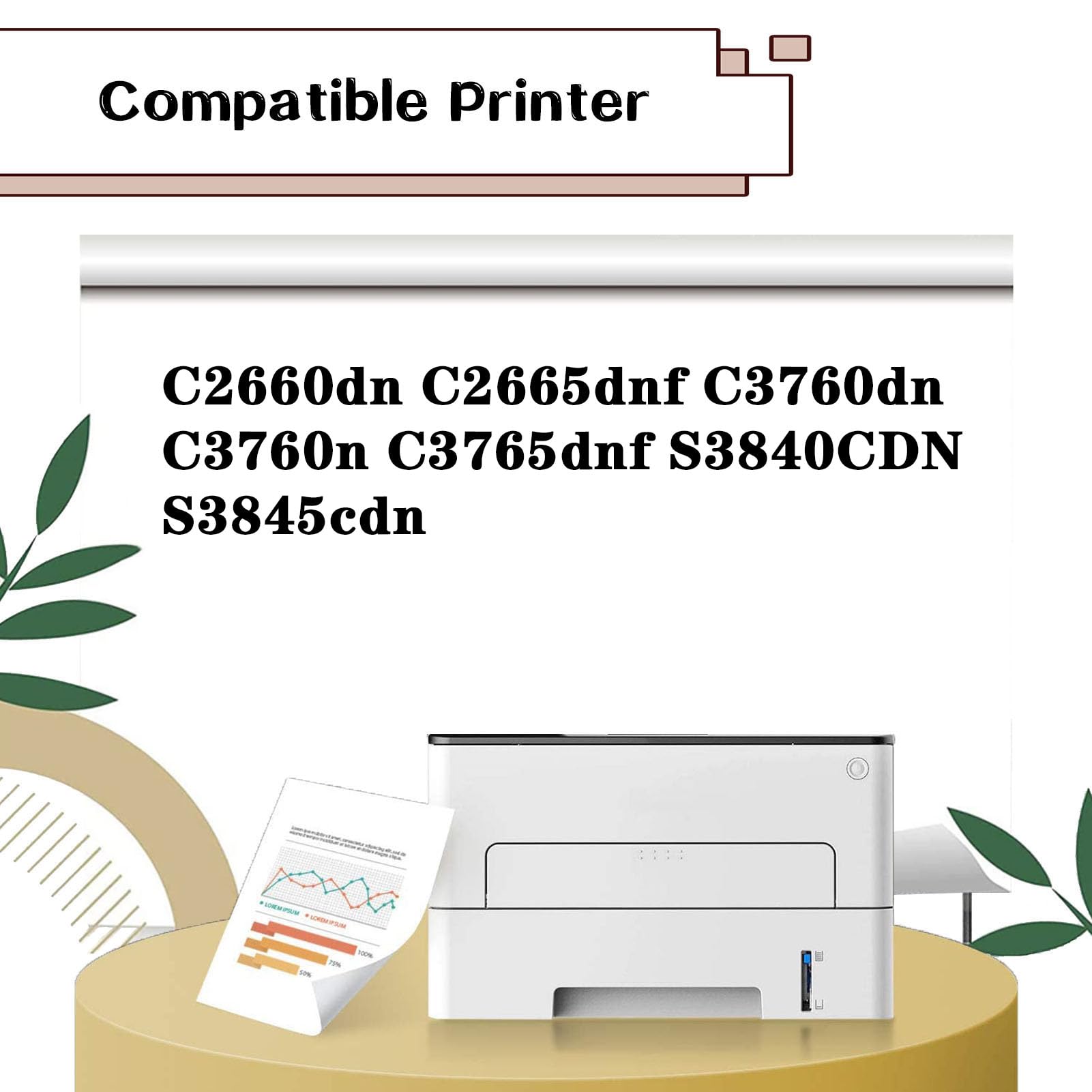 PUCIO 331-8438 NTYFD M20HF Boîte De Toner De Déchets À Haute Capacité Compatible pour Dell C2660DN C2665DNF C3760DN C3760N C3765DNF S3840CDN S3845CDN 1 Pack