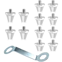 Ruikdly 12 Replacement Studs with Spanner Screw Studs for Football Boots Aluminium Football Studs for Football Boots 2 Sizes 11 mm 13 mm