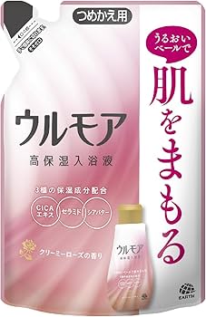 Amazon | ウルモア 高保湿入浴液 クリーミーローズ つめかえ 480ml