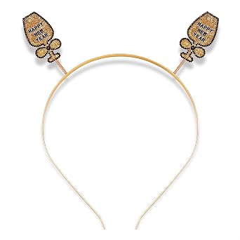 boderier Christmas Headband Gift Bow Happy New Year Headbands for Women Santa New Years Holiday Party Costume Accessories