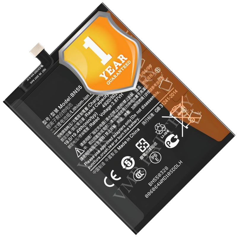 Image of Original BN55 Battery Compatible for Xiaomi Redmi Note 9S (M2003J6A1G) - (5020mAh) - 1 Year Warranty K7