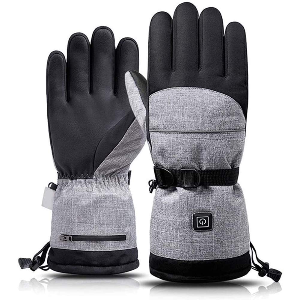 Guantes térmicos de Invierno para Unisex, Impermeables, con Pantalla táctil, Guantes cálidos con Temperatura de Calentamiento Ajustable de 3 Niveles para Todo Tipo de Actividades a