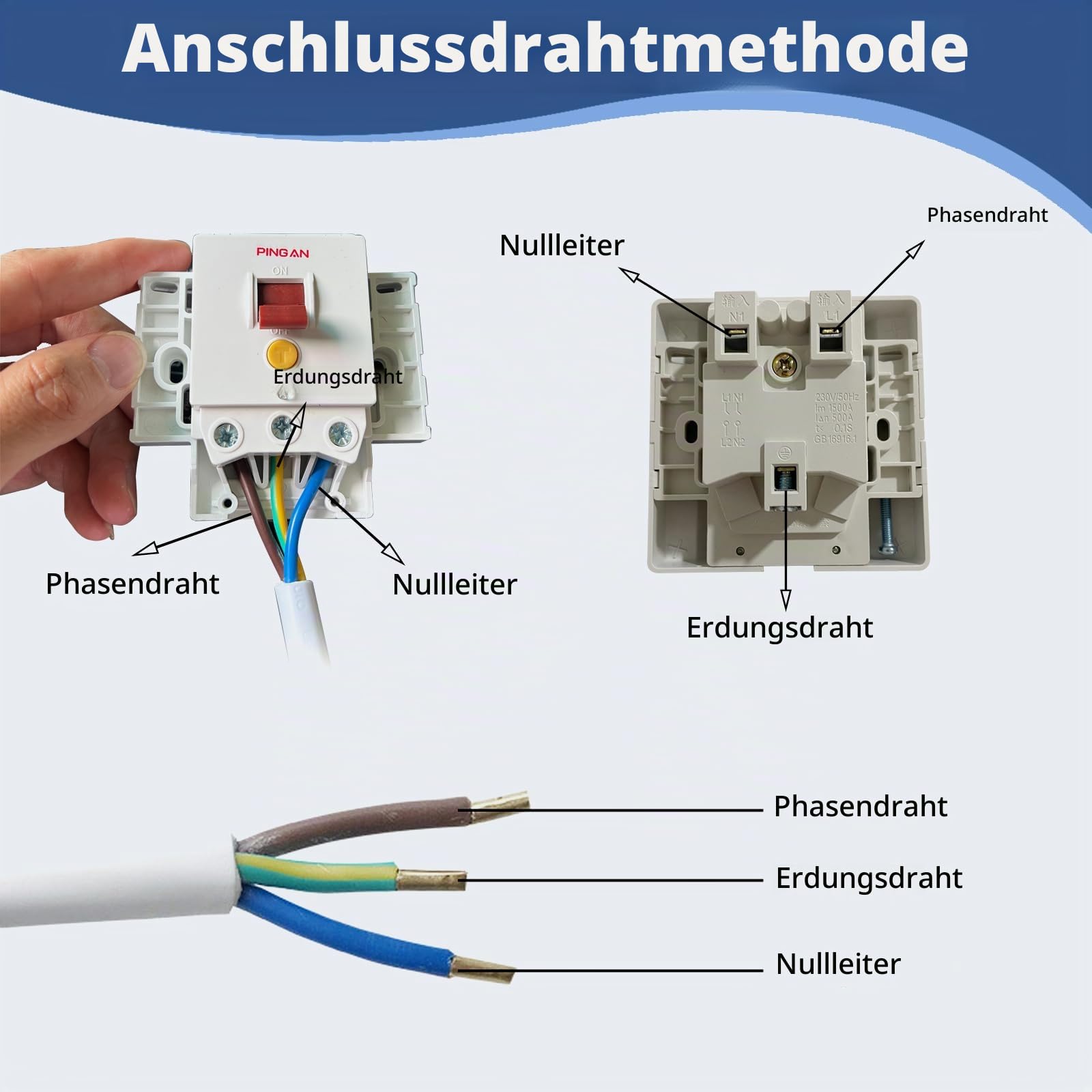 Mini Elektrische Durchlauferhitzer 220V 6000W Warmwasserbereiter mit LED Temperaturanzeige,Instant Durchlauferhitzer für Küche Bad (6kW)