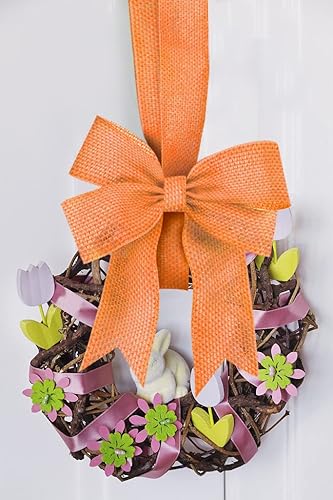 Miniatura 3 de Cintas de arpillera con alambre verde de 2.5 pulgadas, 10 yardas, decoración de borde con alambre sólido de resorte, cinta de tela para