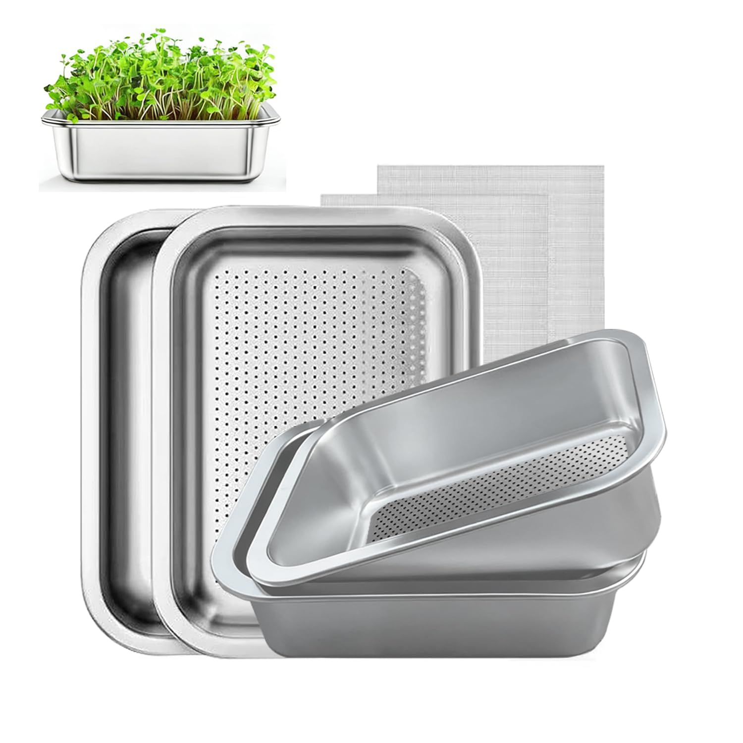 lot de 2 plateaux germoir pour graines