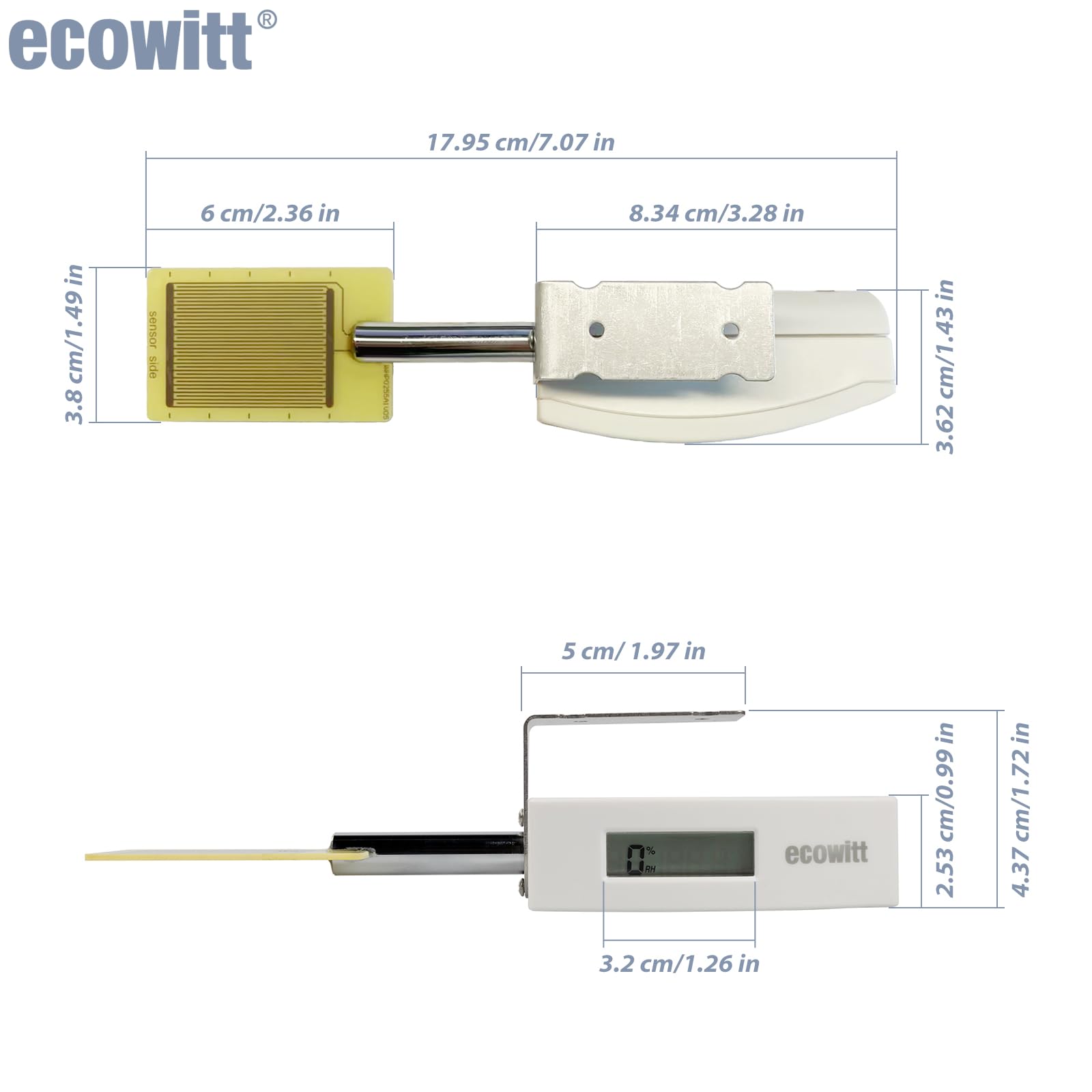 ECOWITT Czujnik wilgotności liści WN35 z wyświetlaczem LCD, tylko jedno akcesorium, nie może być używany samodzielnie