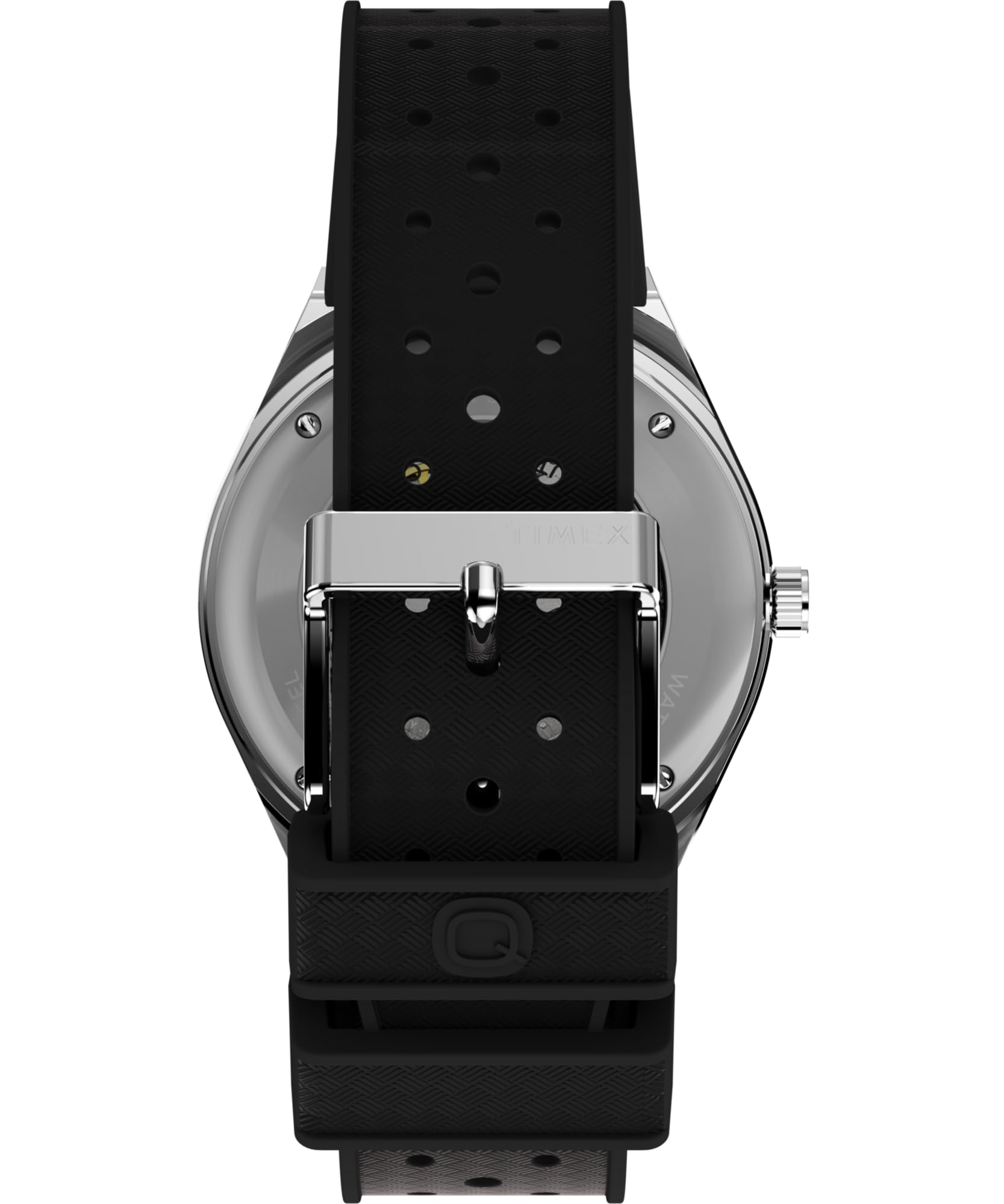 Timex Q Automatic zegarek męski 40 mm – pasek z gumy syntetycznej, tarcza w kolorze szampana, koperta ze stali nierdzewnej, TW2W47600