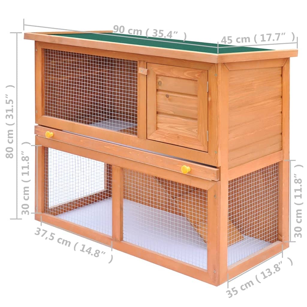 Willood Kaninchenstall Kleintierhaus Hasenstall 1 Tür Holz Hasenstall Kaninchenkäfig Hasenkäfig