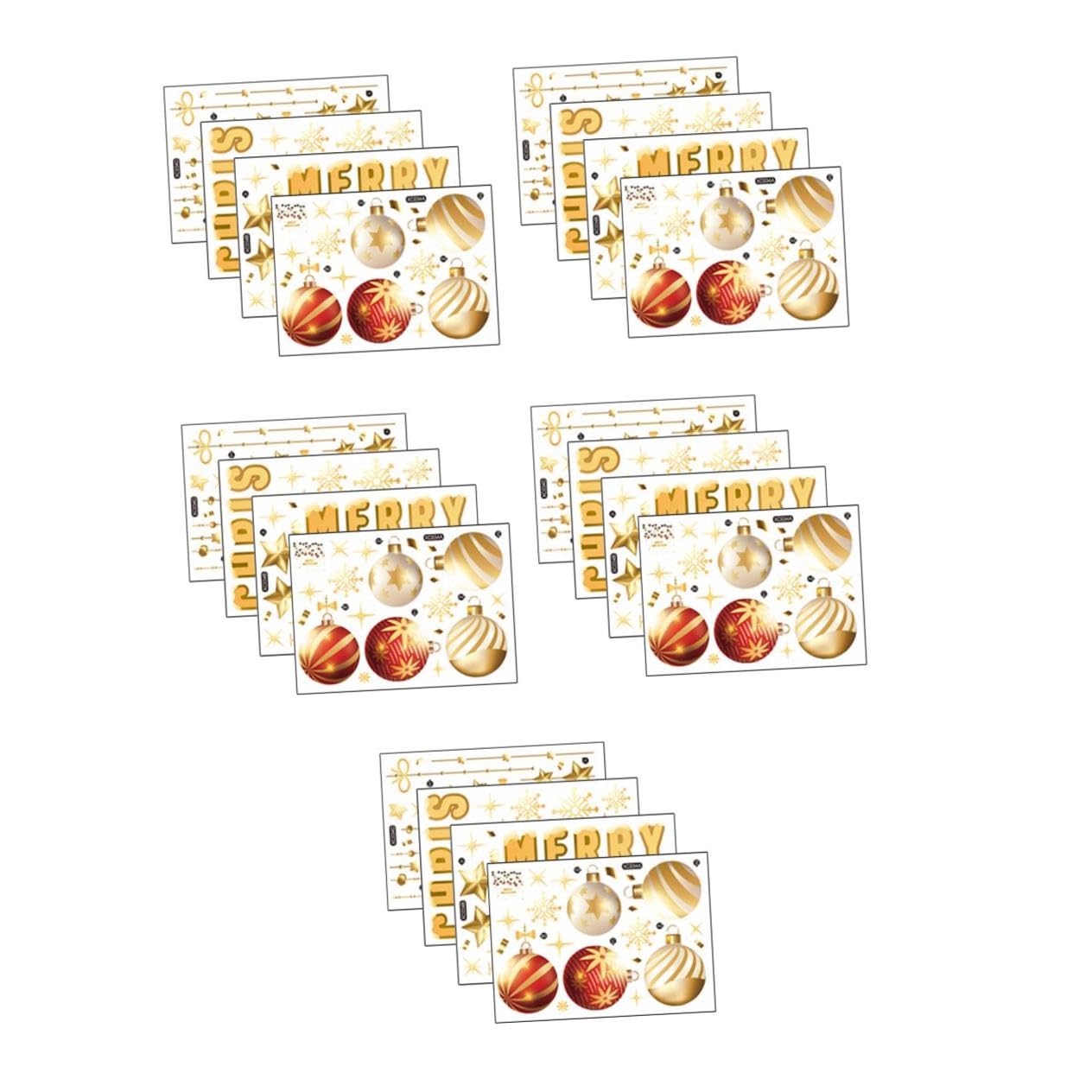 TOPBATHY 20 Hojas Pegatinas navideñas calcomanías navideñas para ventanas vacaciones pegatinas de pared adornos navideños christmas stickers decoración ventana se aferra para navidad
