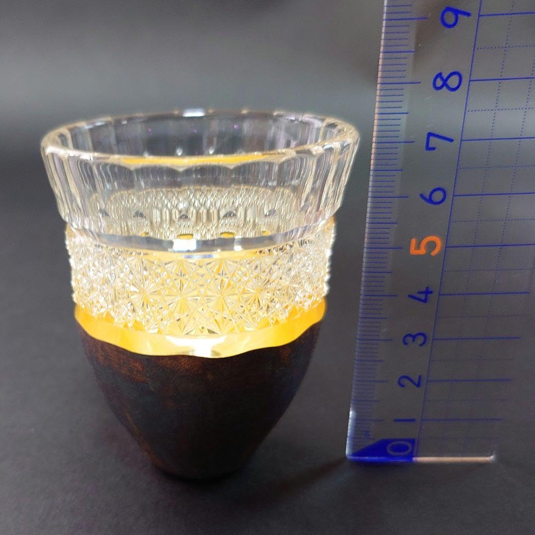 Amazon.co.jp: 切子「煌」ぐい呑み 作 石田 慎 ガラス工芸 黒 : おもちゃ