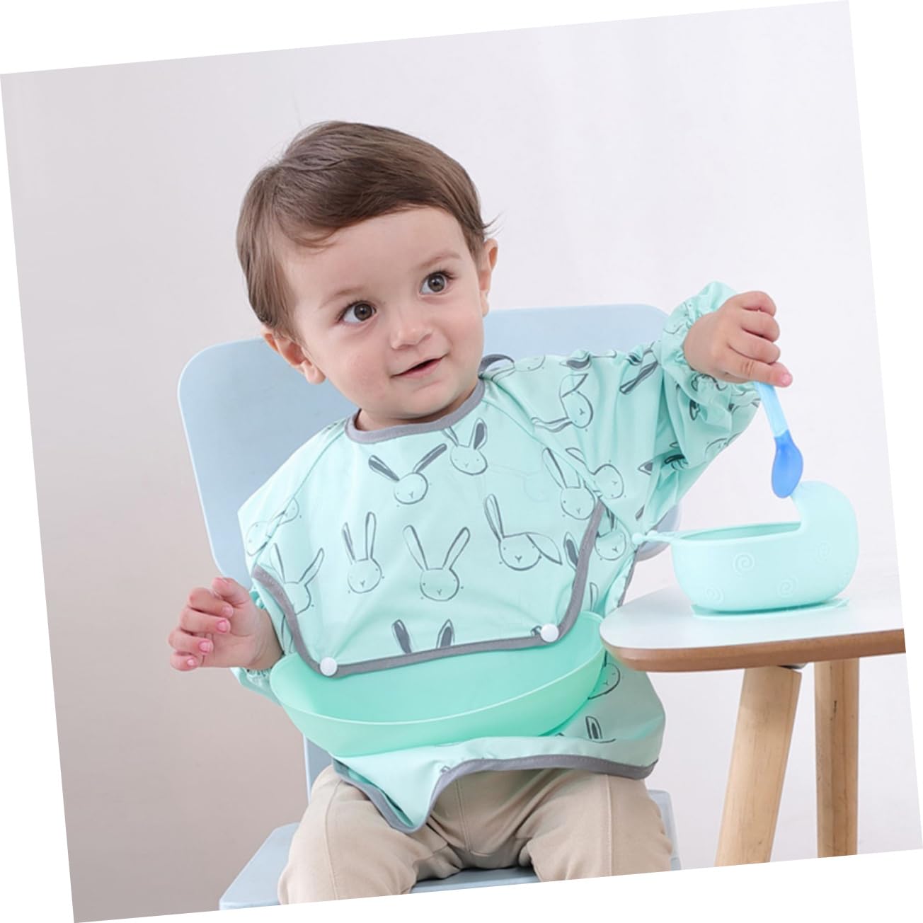 UPKOCH 3sets Bavaglini Impermeabili Per Maniche Lunghe Grembiule Protettivo Per Design Facile Indossare Per