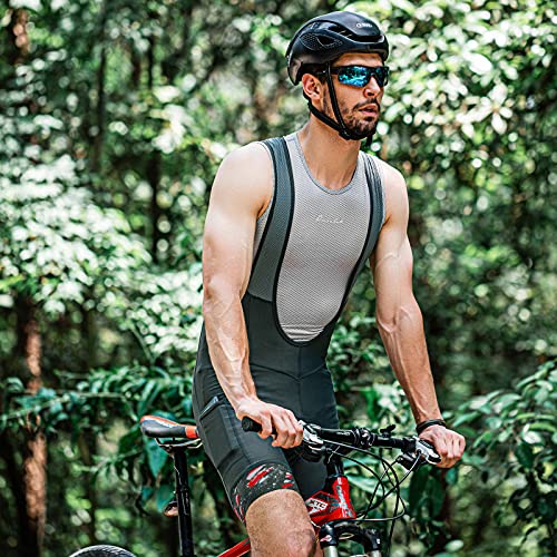 image for Przewalski Men's Cycling Bib Shorts 4D Padded Bicycle Biking Bibs Pock