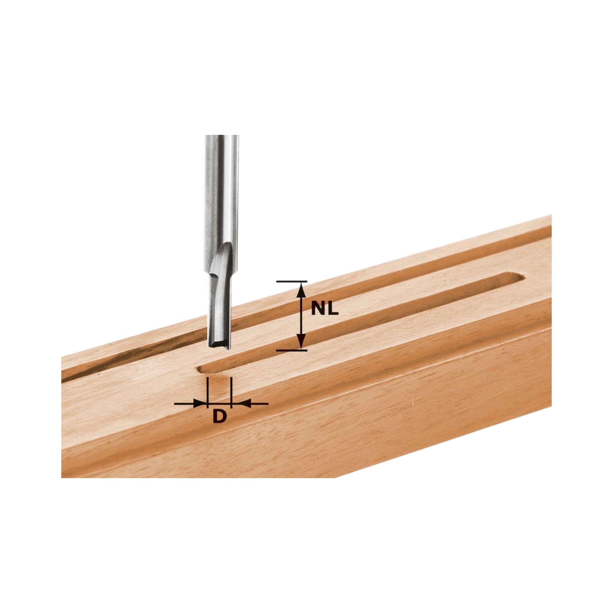Bovenfrees Festool Festool Freza De Ranuras HW S8 D7/17 - Hardmetaal Frees Voor Festool Afkortzagen Hardmetalen Frees HW S8