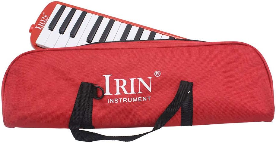 Melodica 32 Keys Melodica Instrument Piano Musical Instrument for Beginner Gift with Carrying Bag Melodia Musical Instrument (red)