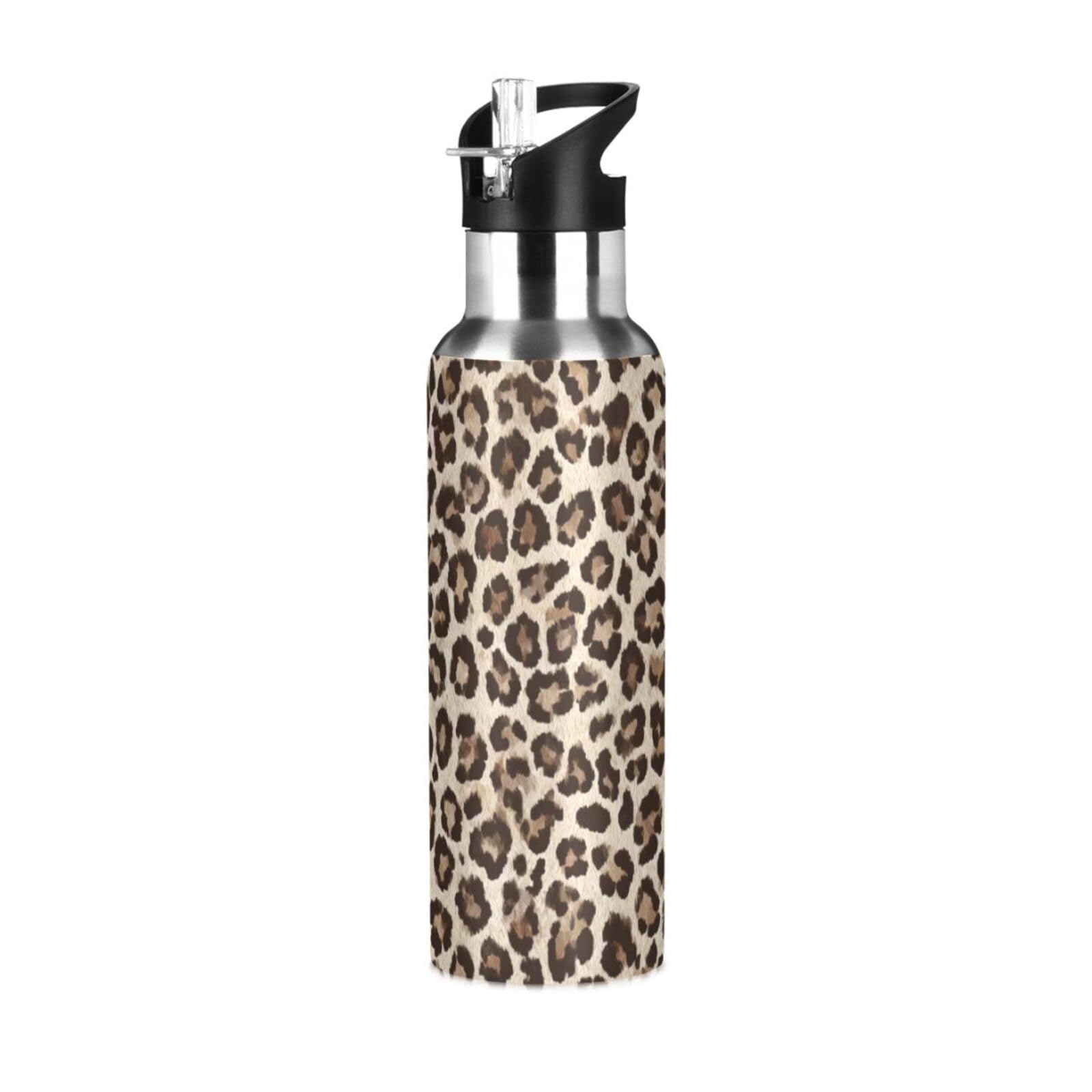 Bouteille de sport imprimé léopard gourde 591ml pour fitness