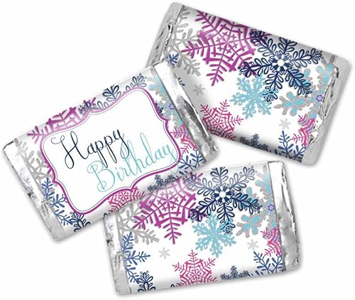 AmandaCreation - Envoltura de calcomanías de chocolate en miniatura para niños, 45 etiquetas envolventes de tamaño 1.4 x 2.6 pulgadas por