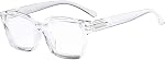 Eyekepper Reading Glasses, Readers for Women, 2.00 Square Red | Ladies Reader Eyeglasses, Stylish Womens Cheaters with Spring Hinges, Unbreakable Scratch Resistant.