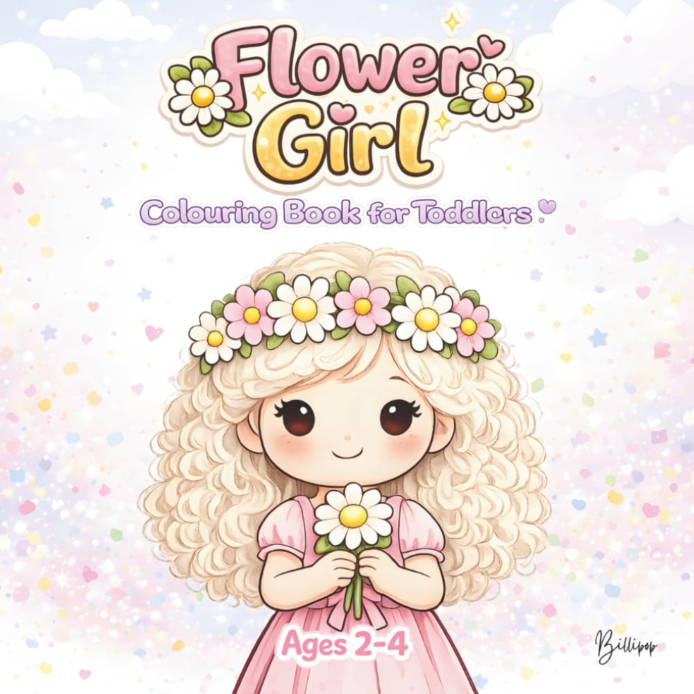 Flower Girl Colouring Book for Toddlers - Edition Lily: A Wedding-Themed for Ages 2-4 (Wedding fun for Toddlers)