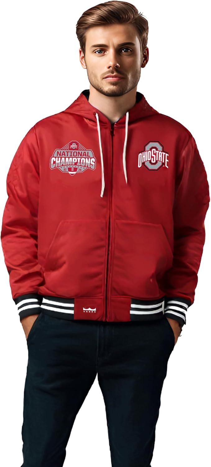 Mens Ohio State Buckeyes 2024 National Champions Grind Hoodie Jacket - Image 2