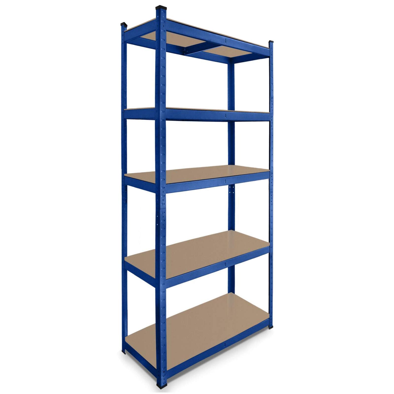 Midori Schwerlastregal 180 x 90 x 40 cm | 875 kg Traglast | 5 MDF Böden höhenverstellbar | Steckregal ohne Werkzeug | Kellerregal Lagerregal Metallregal Werkstattregal
