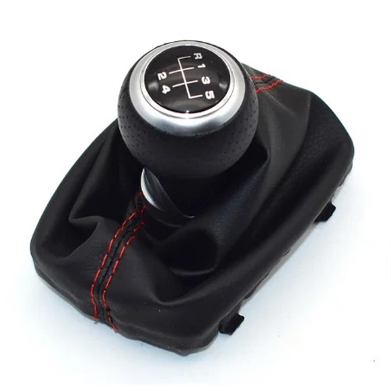 DUFWEHR Shifter Knob for for A4 8E B6 B7 2000-2008 Manual 5 6 Speed Car Gear Shift Shifter Knob Lever Handle Head with Leather Dust-Proof Cover