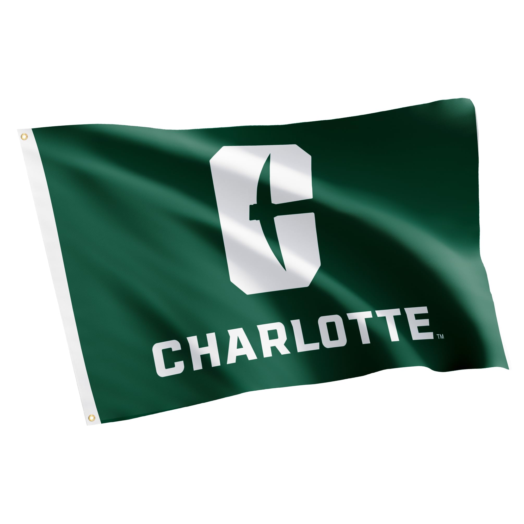 Desert Cactus University of North Carolina Charlotte UNCC Flag - 3 x 5 Feet Forty Niners Banner, Indoor/Outdoor Durable Fabric, 100% Polyester Design