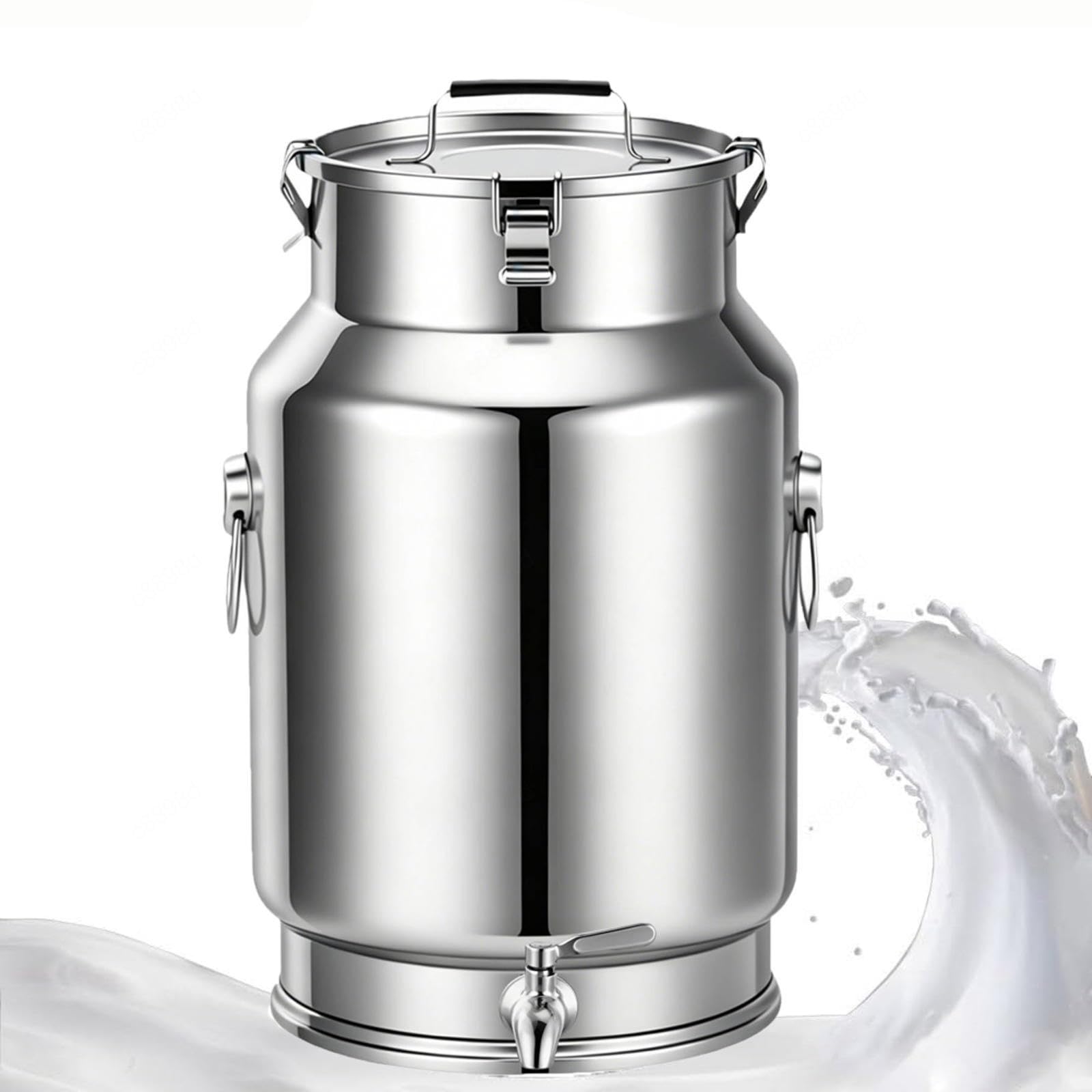 aliooila Stainless Steel Olive Oil Dispenser with Tap 2.5-30l,A-5L